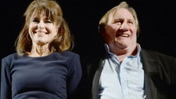 La directora Fanny Ardant y el actor Gérard Depardieu